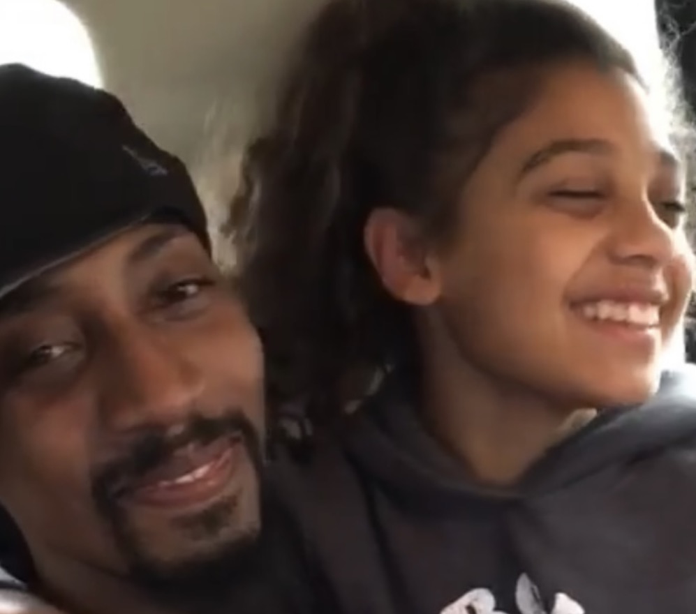 Jerome laughing with his daughter